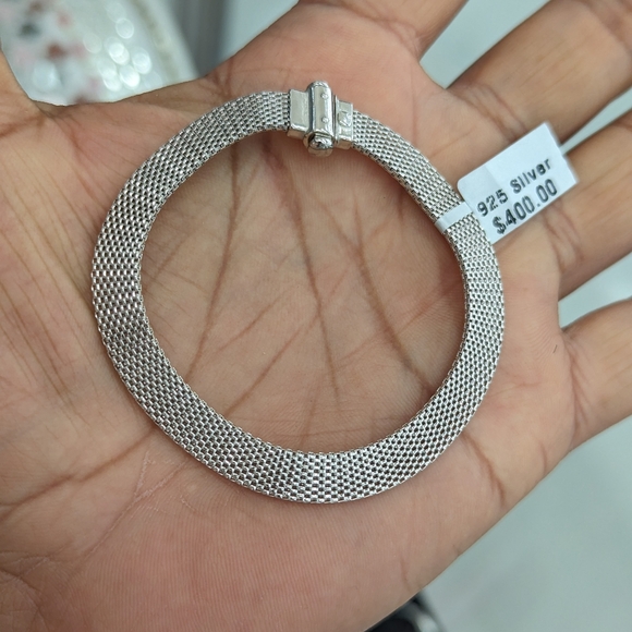 925 Sterling Silver Flat Bracelet